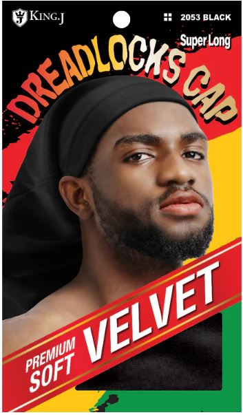 M&M Qfitt VELVET DREADLOK CAP SUPER LONG [BLACK-6PC/PK] # K2053 - Palms Fashion Inc.