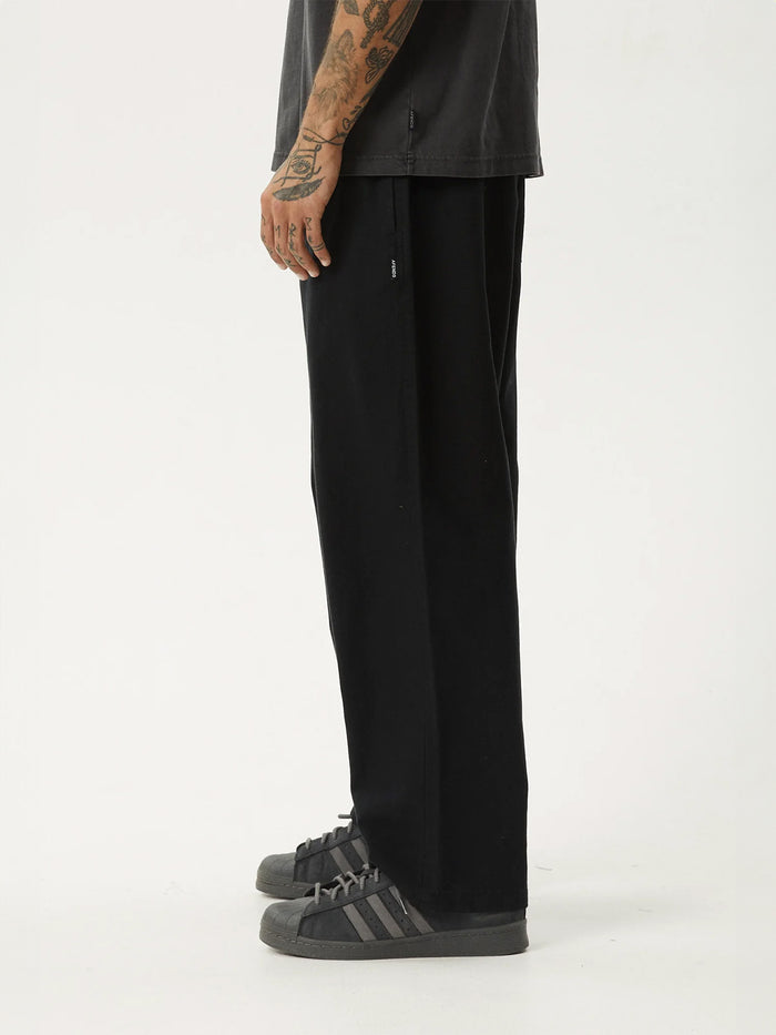 Ninety Eights - Recycled Baggy Elastic Waist Pant | Black-Image 2