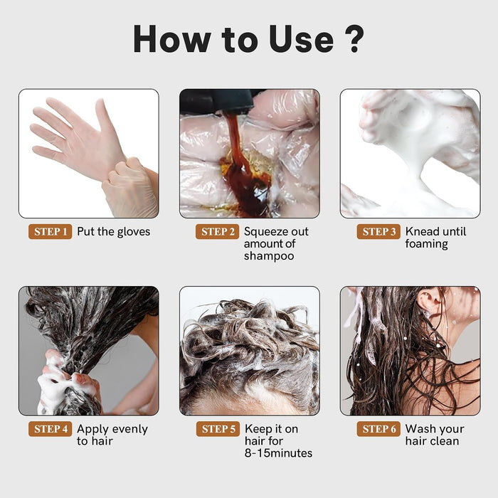 NUSPA Natural Hair Dye Argan Oil Infused Shampoo 400 ML - DOKAN