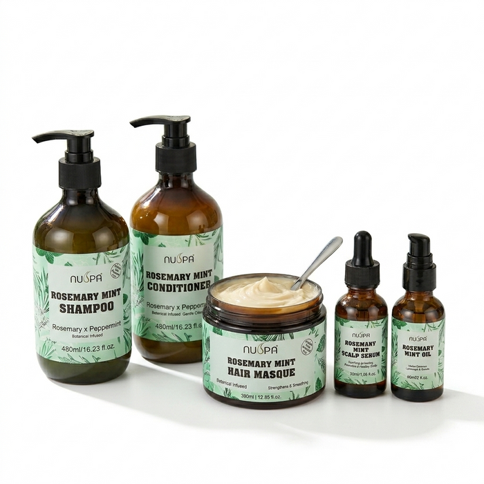 NUSPA Rosemary Mint Hair Growth & Scalp Complete Care Set - DOKAN