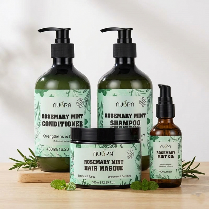 NUSPA Rosemary Mint Hair Growth & Scalp Complete Care Set - DOKAN