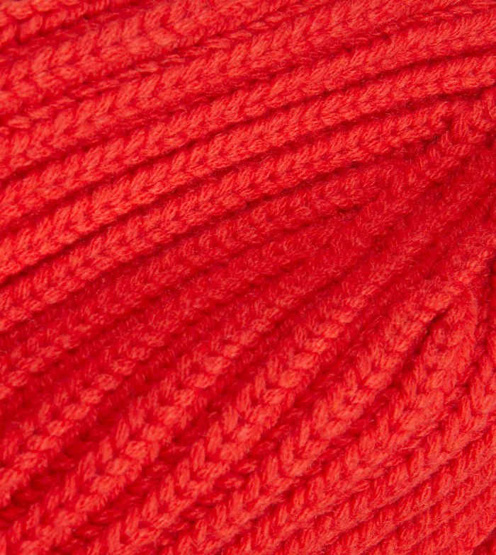 Orange Cashmere Ribbed Knit Cap
