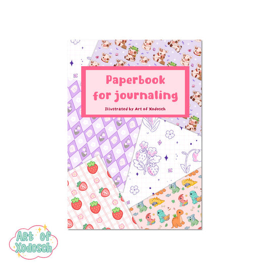 Paperbook for journaling - pink and purple