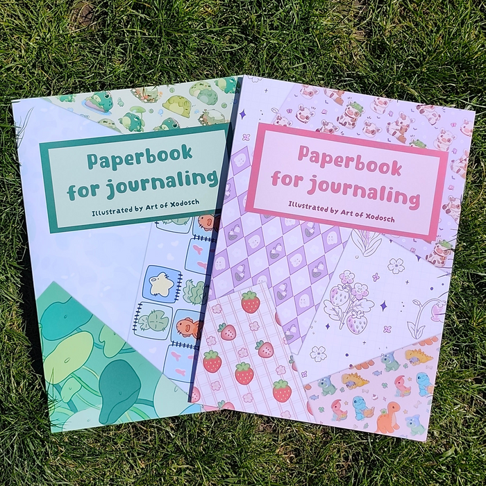 Paperbook for journaling - pink and purple