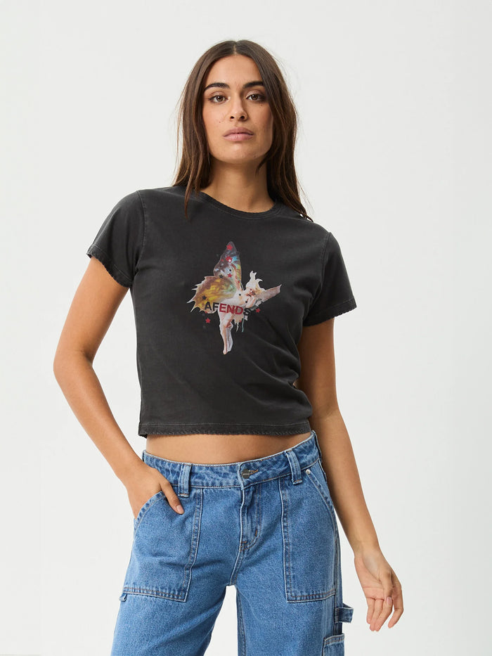Pixie - Recycled Baby Tee | Stone Black-Image 1
