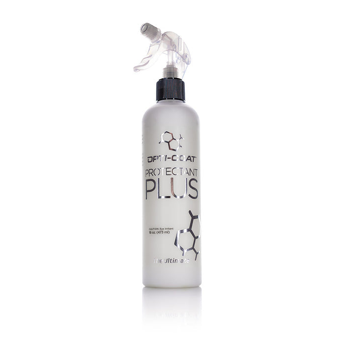 A spray bottle of Opti-Coat Protectant Plus on a white background.