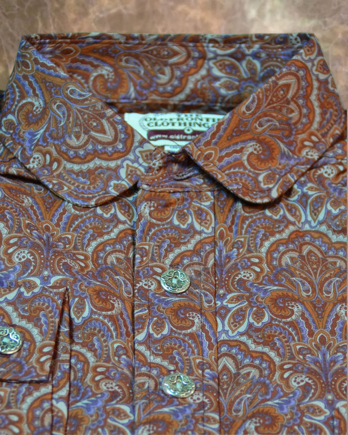 Purple Haze Paisley Men's Victorian Shirt