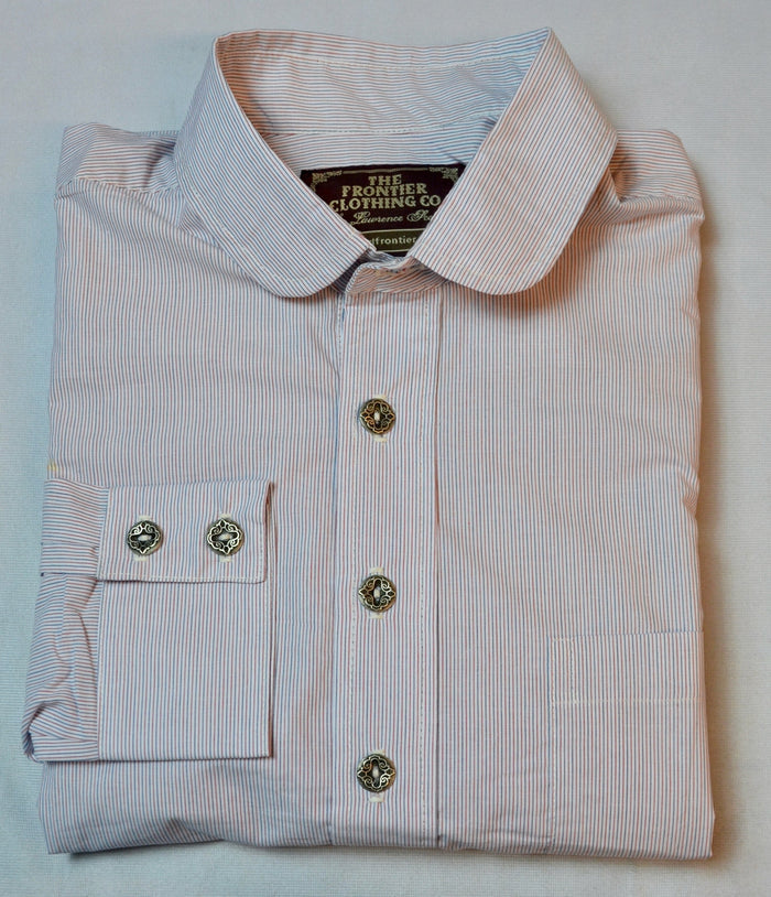 Red and Blue Pencil Stripe Men's Dakota Shirt