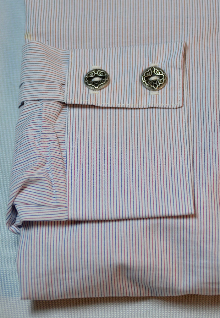 Red and Blue Pencil Stripe Men's Dakota Shirt