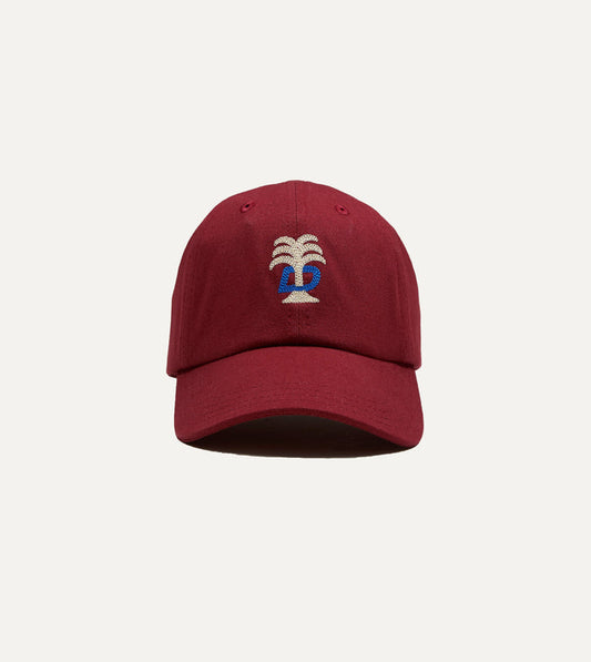 Red 'Cafe Cecil' Cotton Baseball Cap