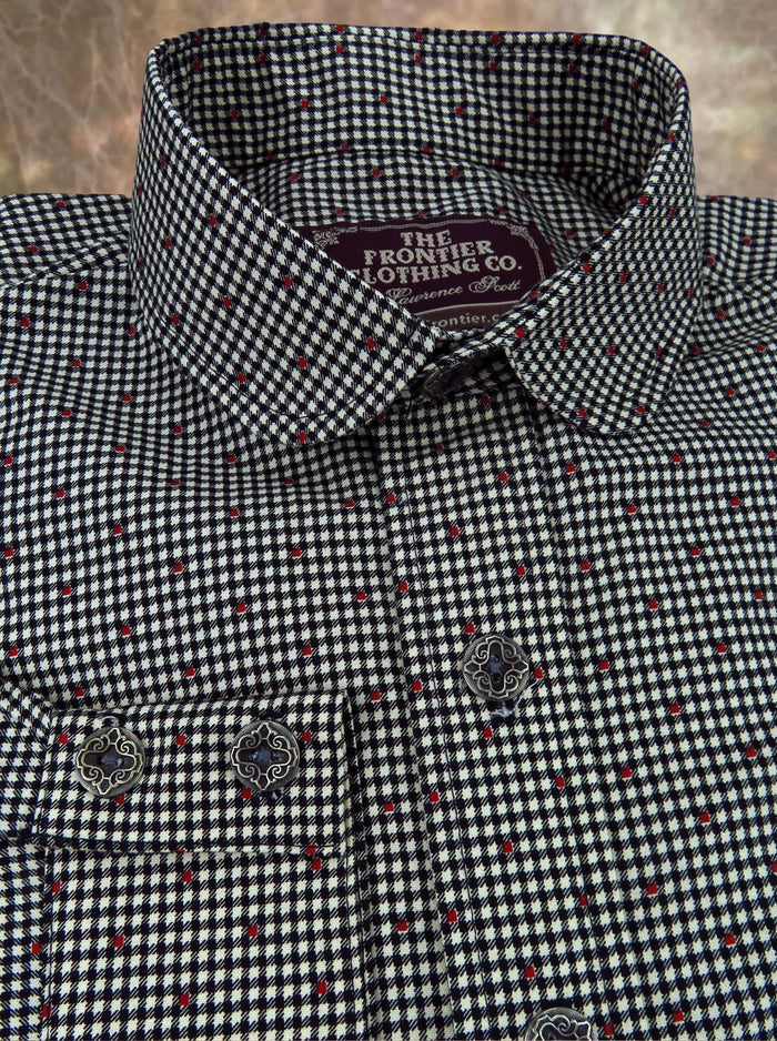 Red Dot Micro Houndstooth Men's Dakota Shirt