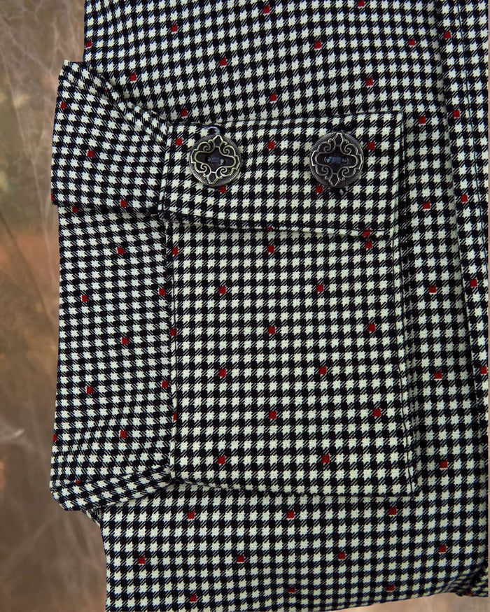 Red Dot Micro Houndstooth Men's Dakota Shirt