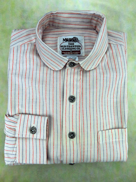 Red Dotted Stripe Men's Dakota Shirt