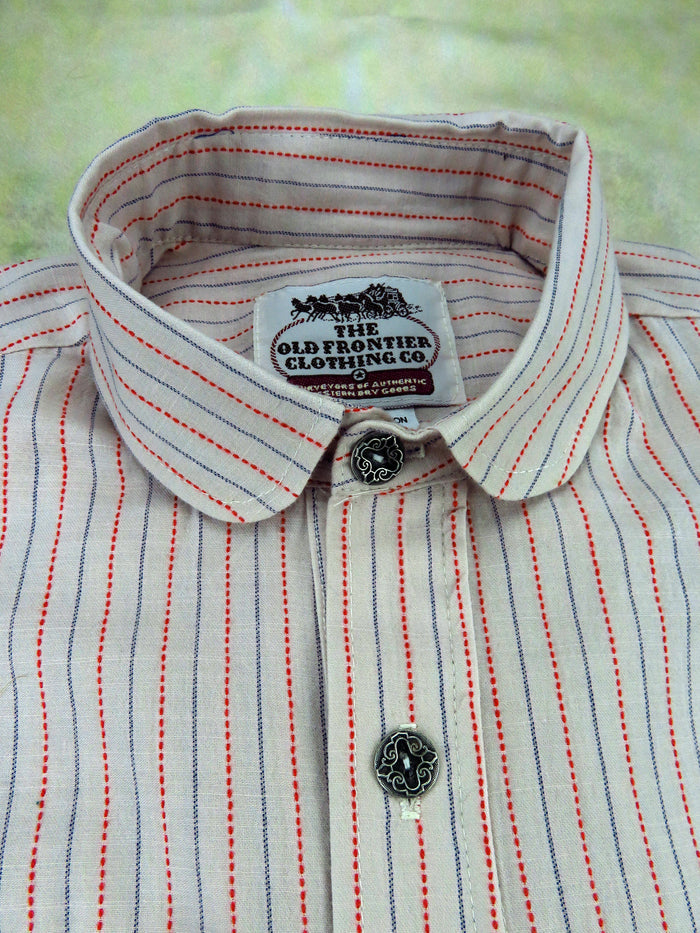 Red Dotted Stripe Men's Dakota Shirt
