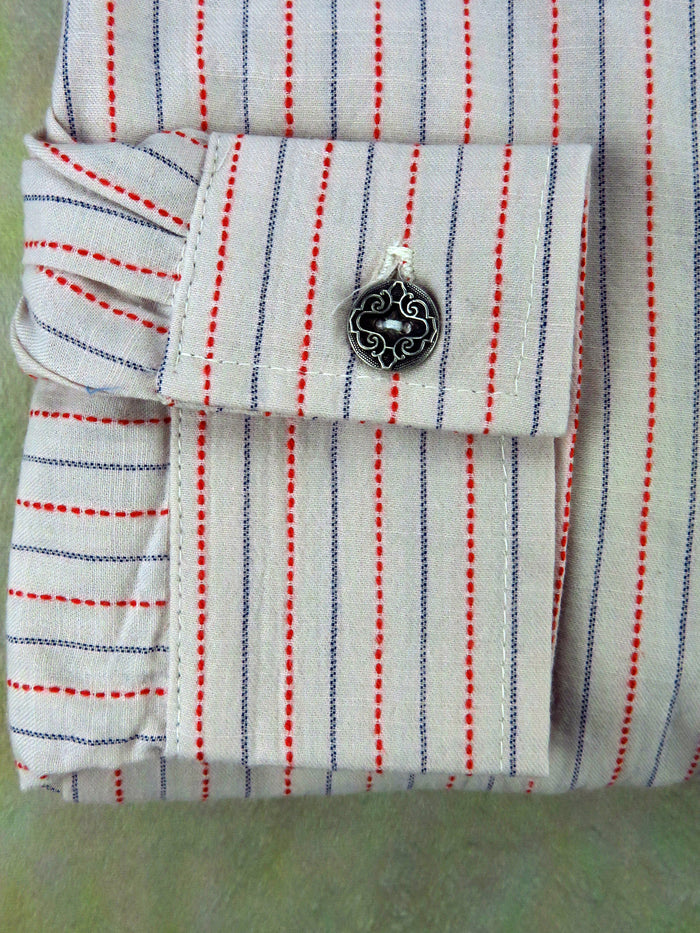 Red Dotted Stripe Men's Dakota Shirt