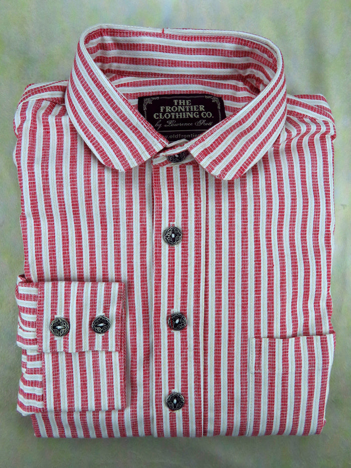 Red Striped Linen Men's Dakota Shirt