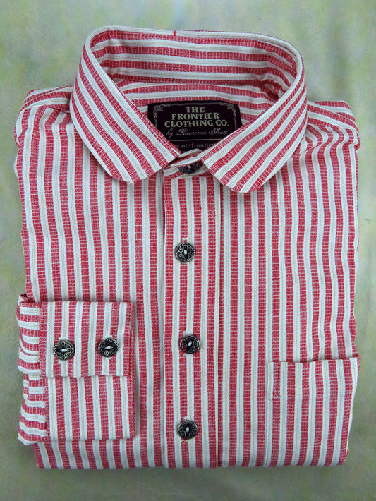 Red Striped Linen Men's Dakota Shirt