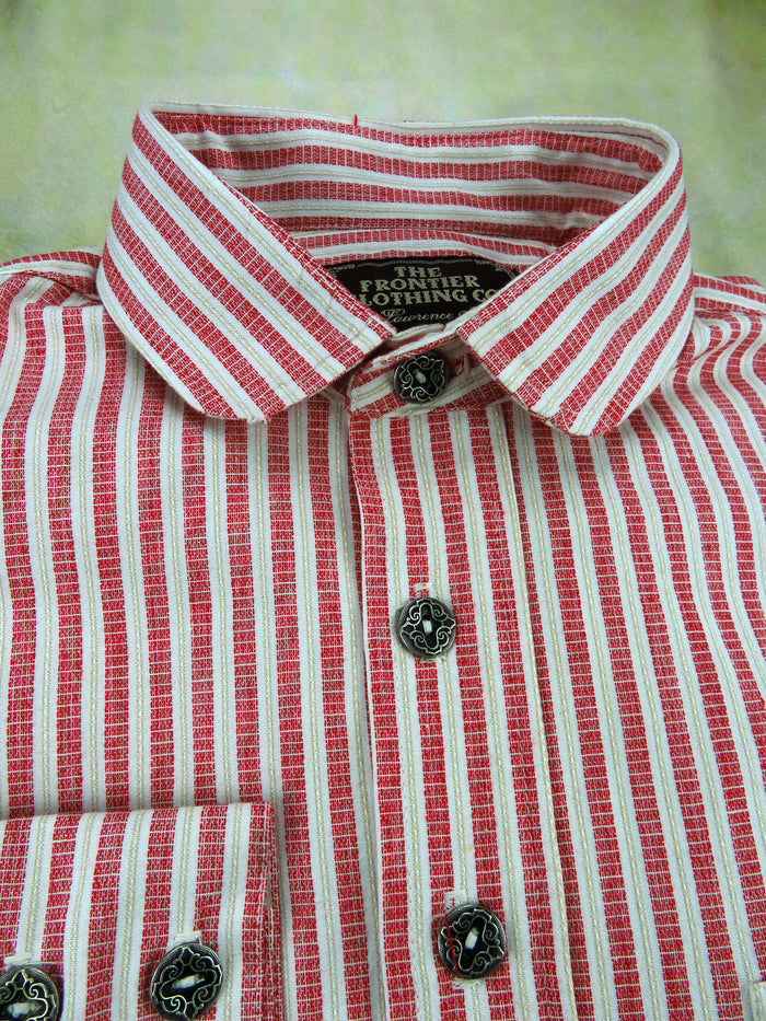 Red Striped Linen Men's Dakota Shirt