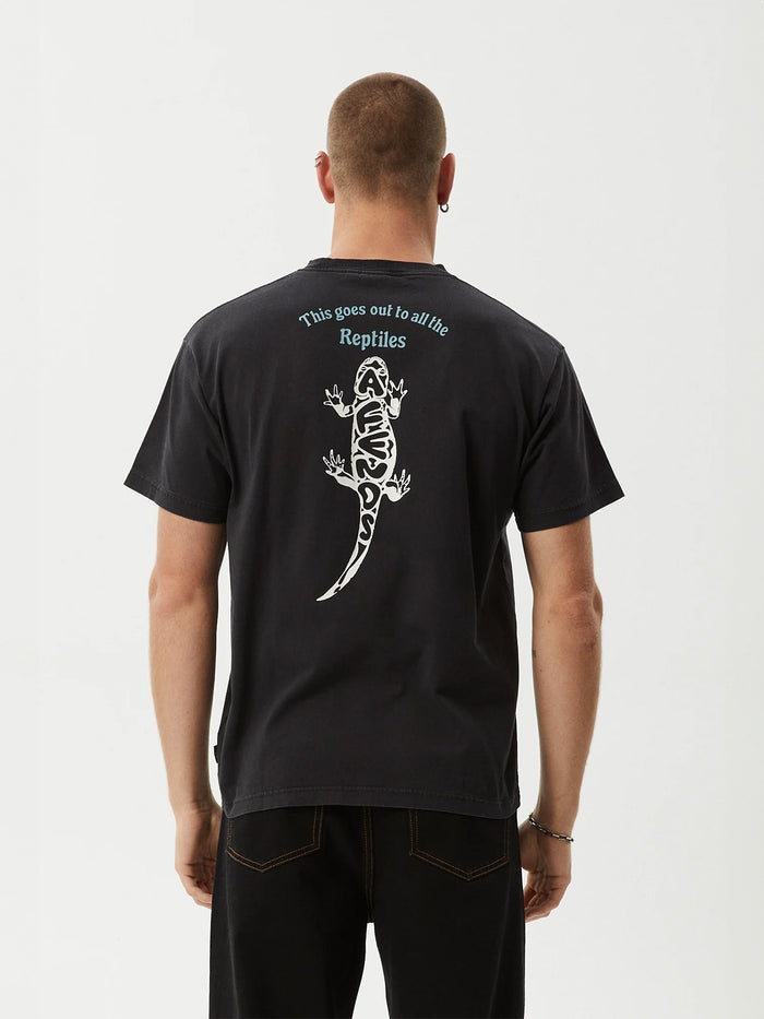 Reptilian - Recycled Heavyweight Boxy Fit Tee | Black-Image 3