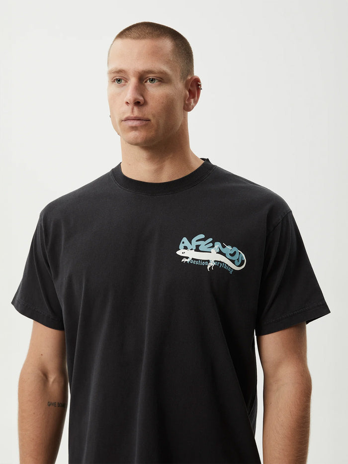 Reptilian - Recycled Heavyweight Boxy Fit Tee | Black-Image 4