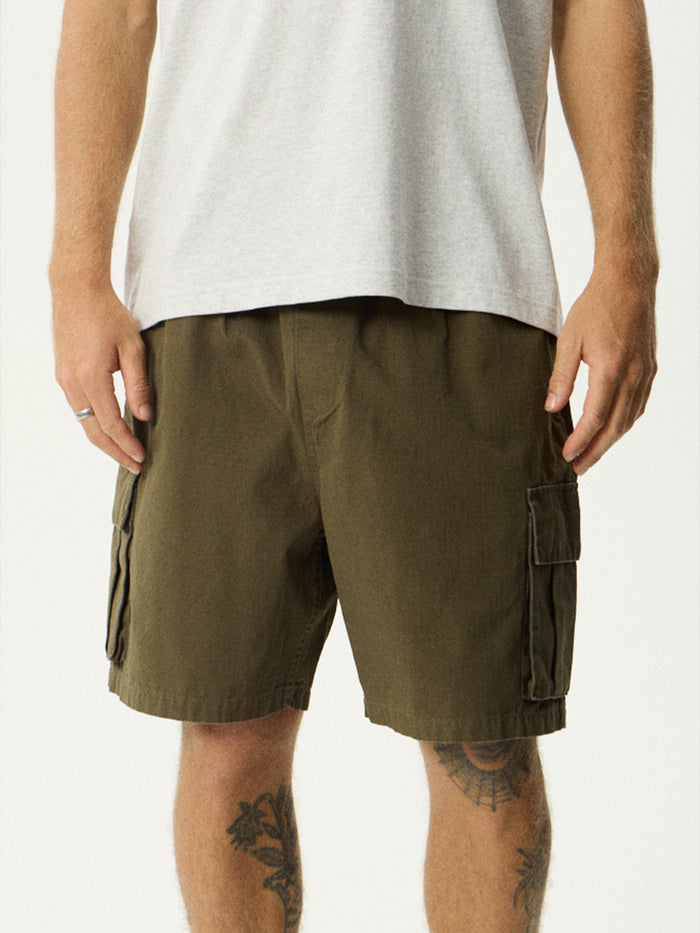 Ripped Out 98 - Organic Oversized Cargo Short 20" | Deep Olive-Image 3