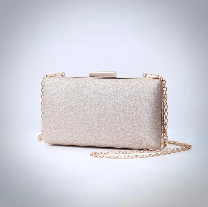 Wedding Accessories - Champagne Rose Gold Bridal Handbag Clutch