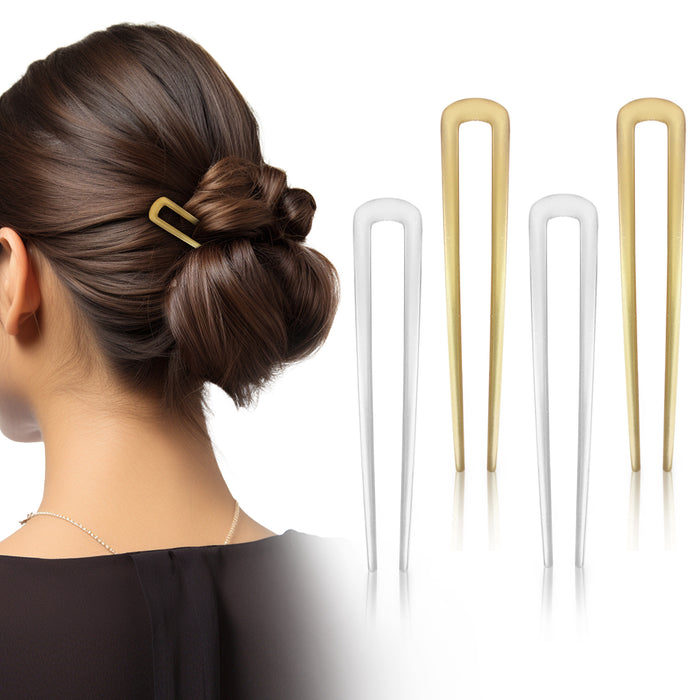 SANAS Metal Hair U Pins 4 PCS for Women