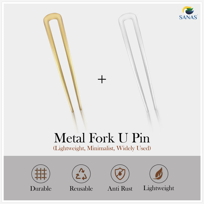 Gold and Silver Hair U Pins for Juda and Updos