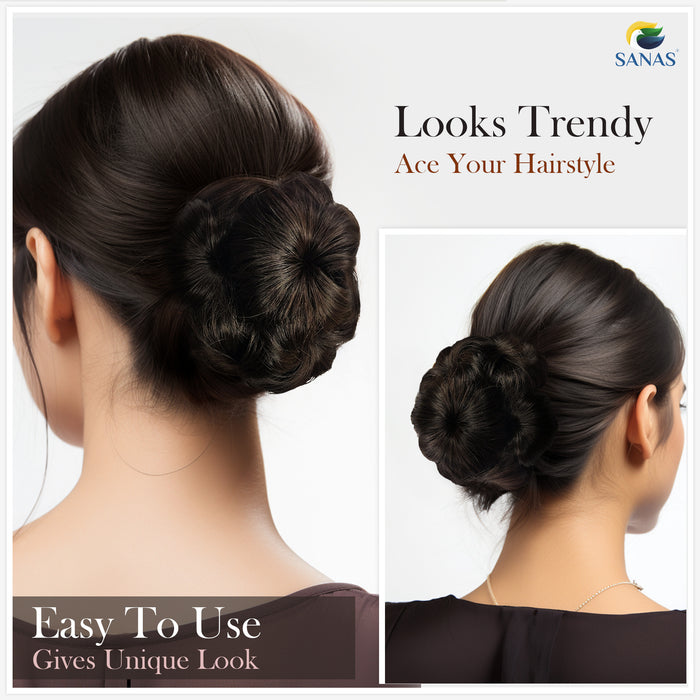 Clip In Brown Bun Hair Accessory
