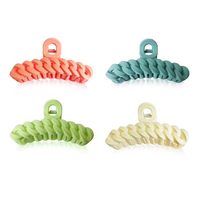 SANAS chain design big hair claw clips set of 4