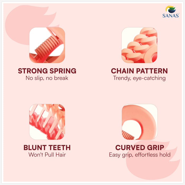 Strong grip claw clips for thick and long hair