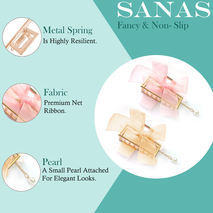 Elegant Hair Bow Metal Clip for Party and Wedding Hairstyles