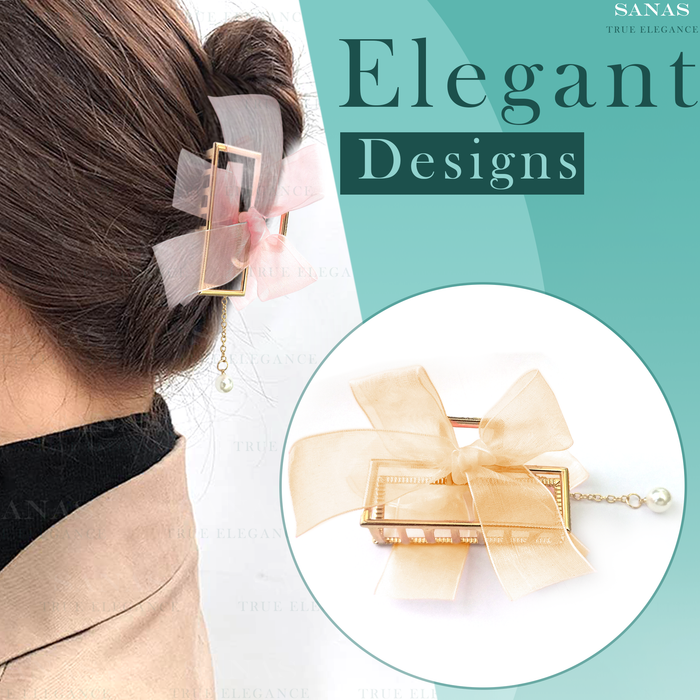 Stylish Gold Hair Clip for Ponytails and Hair Buns
