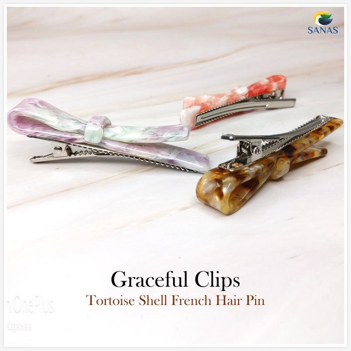 Korean Resin Bow Hair Clip for Casual and Party Wear