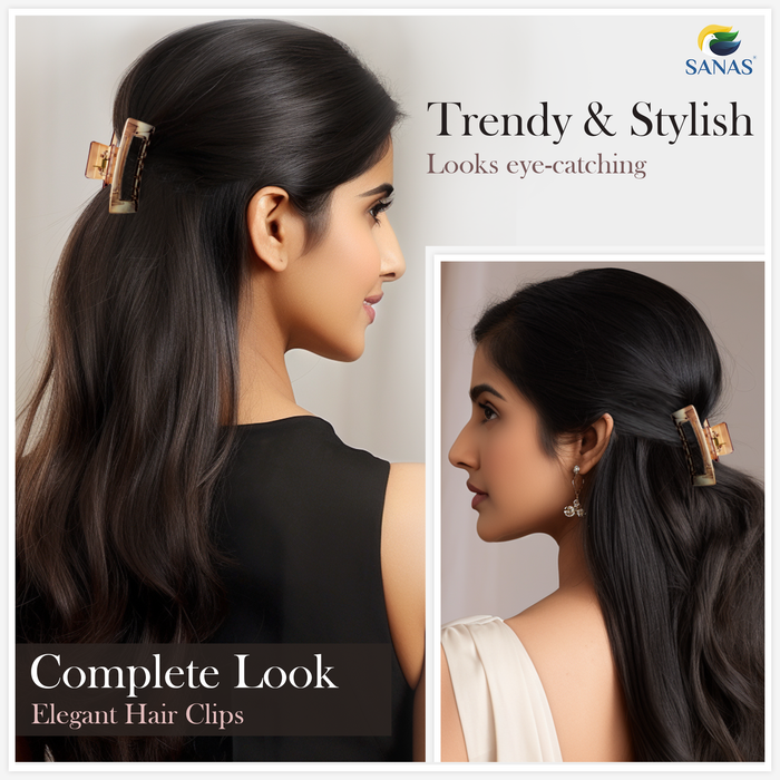 Premium Acrylic Rectangle Hair Clip for Everyday Hairstyles