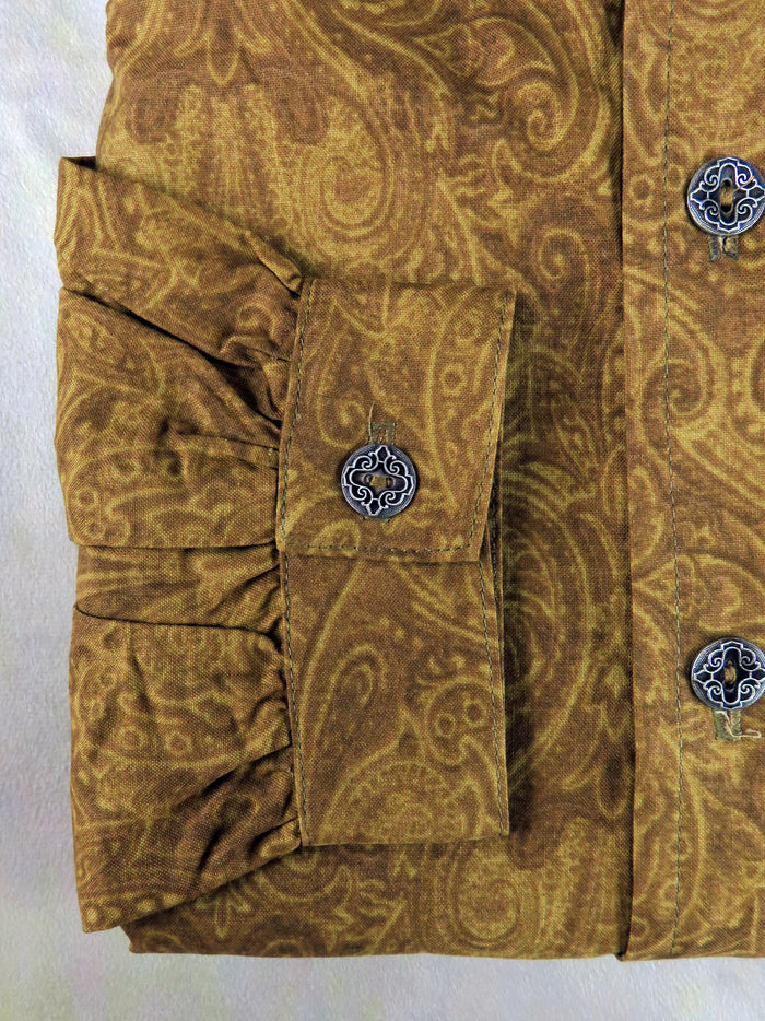 Sandstone Floral Paisley Men's Victorian Shirt