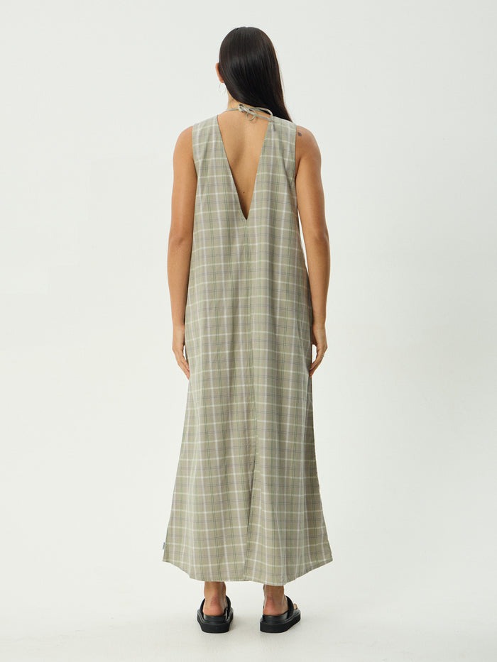 Scout - Recycled Maxi Dress | Olive Check-Image 4
