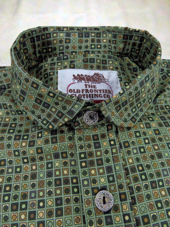 Seafoam Box Wallpaper Print Men's Dakota Shirt