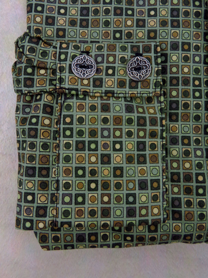 Seafoam Box Wallpaper Print Men's Dakota Shirt