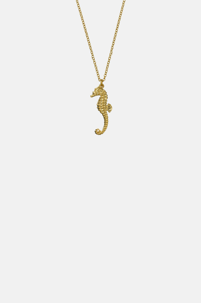 Alex Monroe Seahorse Necklace Gold.