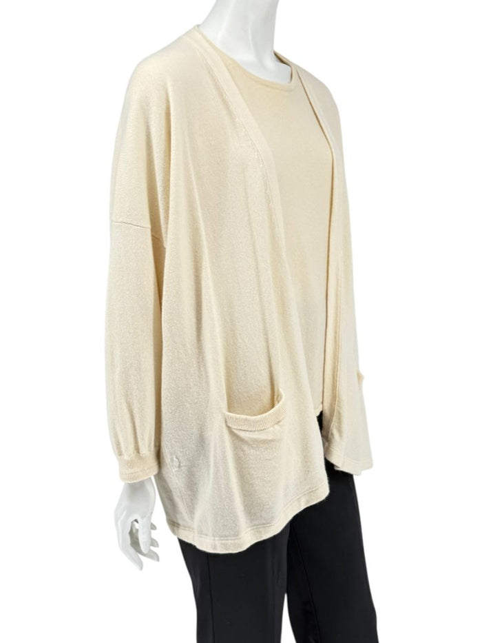 Shamask Ivory Cashmere Twin Set – Size 1