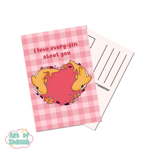 shark love postcard