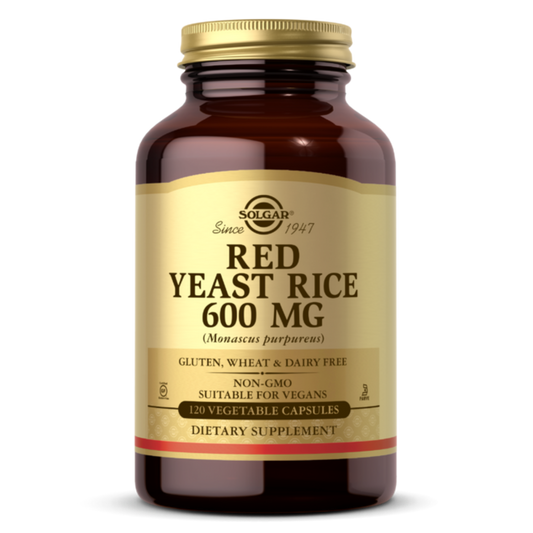 Solgar - Red Yeast Rice Vegetable Capsules 600 Mg. - 120 Capsules