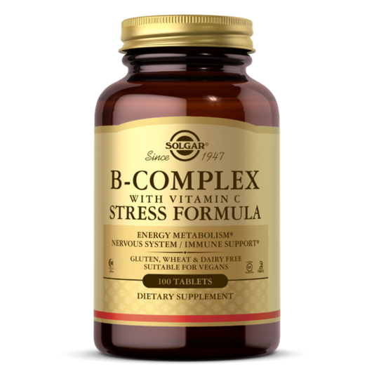 SOLGAR B-COMPLEX WITH VITAMIN C STRESS FORMULA TABLETS