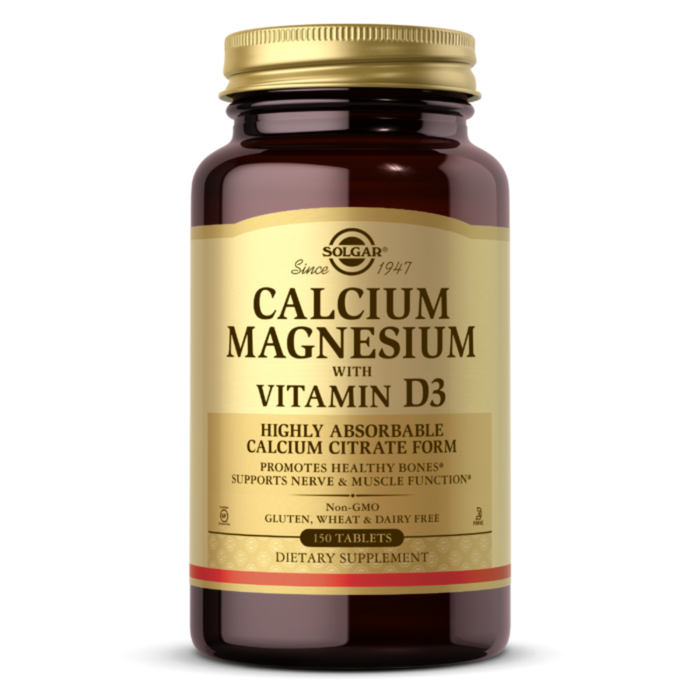 SOLGAR CALCIUM MAGNESIUM WITH VITAMIN D3 TABLETS