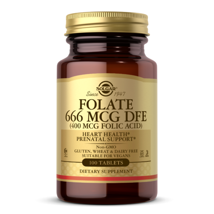 SOLGAR FOLATE 666 MCG DFE (FOLIC ACID 400 MCG) TABLETS