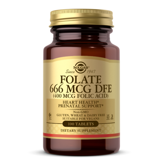 SOLGAR FOLATE 666 MCG DFE (FOLIC ACID 400 MCG) TABLETS