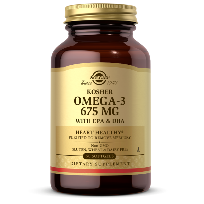 Solgar Omega-3 (Kosher) 675 Mg W/ EPA & DHA 100 Softgels