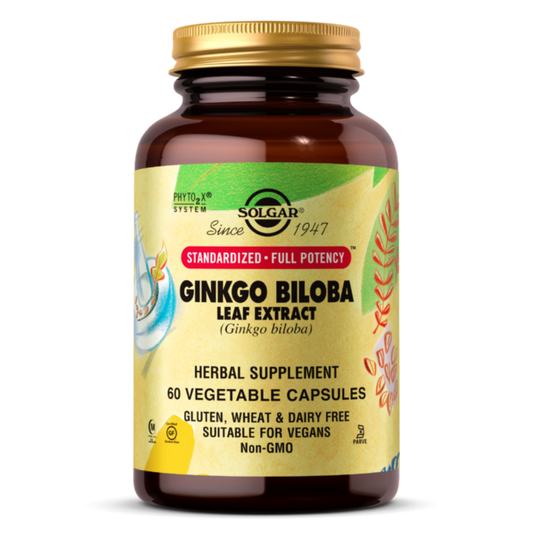 SOLGAR SFP GINKGO BILOBA LEAF EXTRACT VEGETABLE CAPSULES