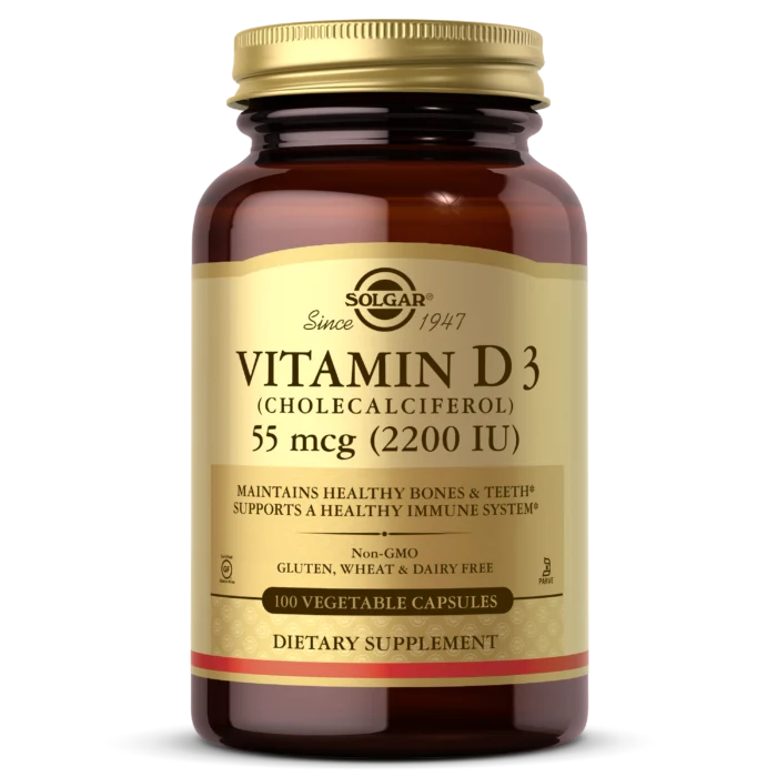 SOLGAR VITAMIN D3 (CHOLECALCIFEROL) 55 MCG (2200 IU) VEGETABLE CAPSULES